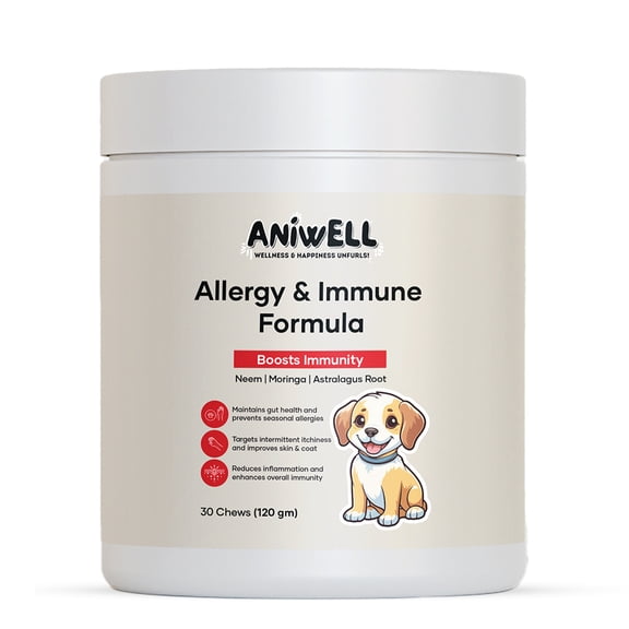 Aniwell Allergy & Immune Formula: Powered by Neem, Moringa, Turmeric