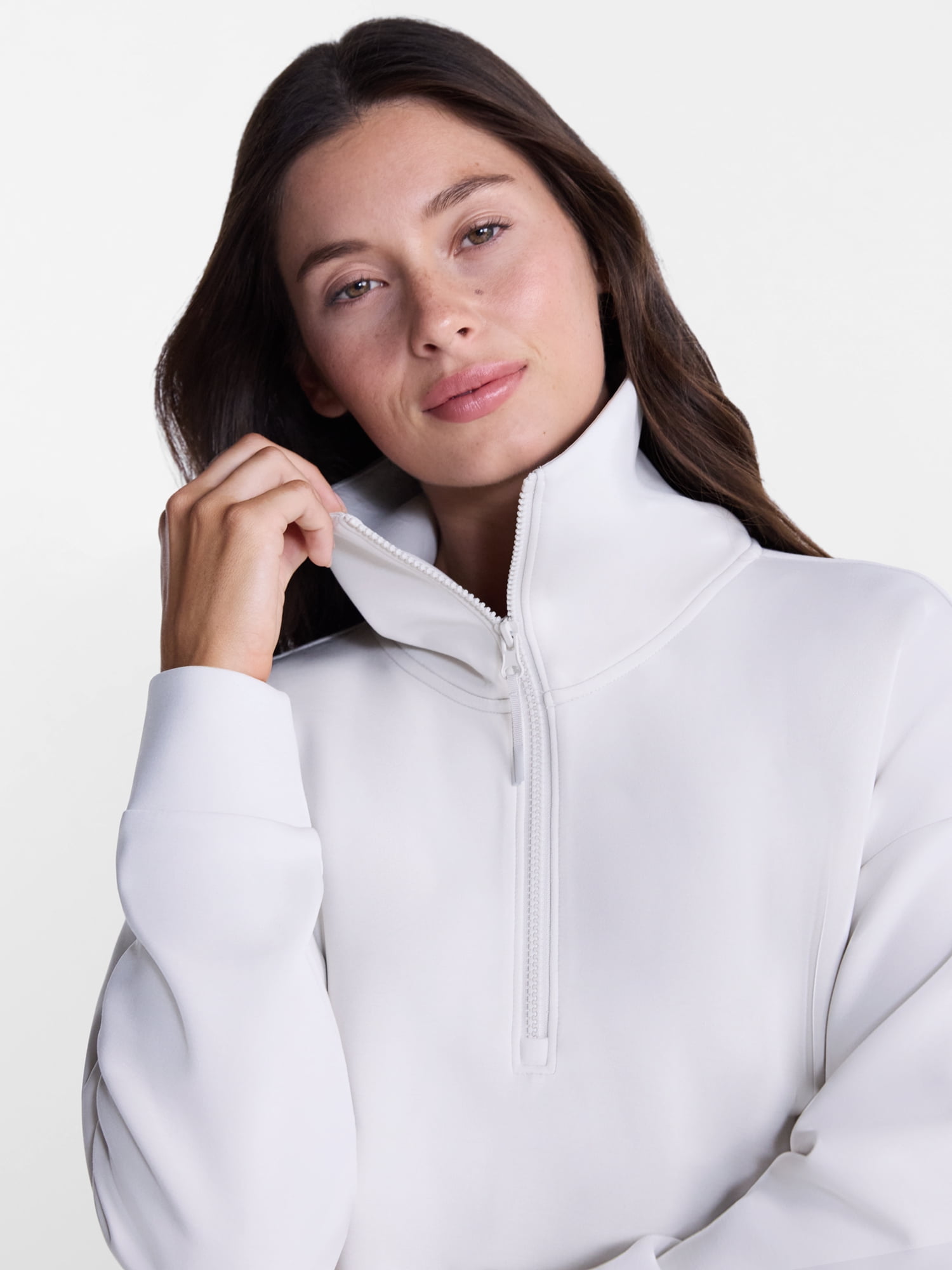 Avia Women's and Women's Plus Quarter-Zip ScubaKnit Pullover, Sizes XS-4X