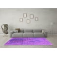 thumbnail image 3 of Ahgly Company Indoor Round Oriental Purple Industrial Area Rugs, 3' Round, 3 of 4