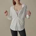 thumbnail image 2 of Hooded Long Sleeve Cooling Shirt with Pocket Hiking Fishing Outdoor Women Sun Protection Lightweight Breathable Quick Dry Jacket, 2 of 8