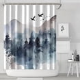 thumbnail image 2 of Cool Winter Fun Gray Fog Magic Tree Shower Curtains for Bathroom All Seasons Country Bathroom Shower Curtain Sets Waterproof Fabric Decor 72×84in with 12 Hooks, 2 of 4