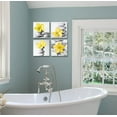 thumbnail image 3 of -Modern Bathroom Yellow Gray Wall Art Picture Flowers and Pebble Stone Canvas Print Wall Decor Set 4(Yellow), 3 of 6