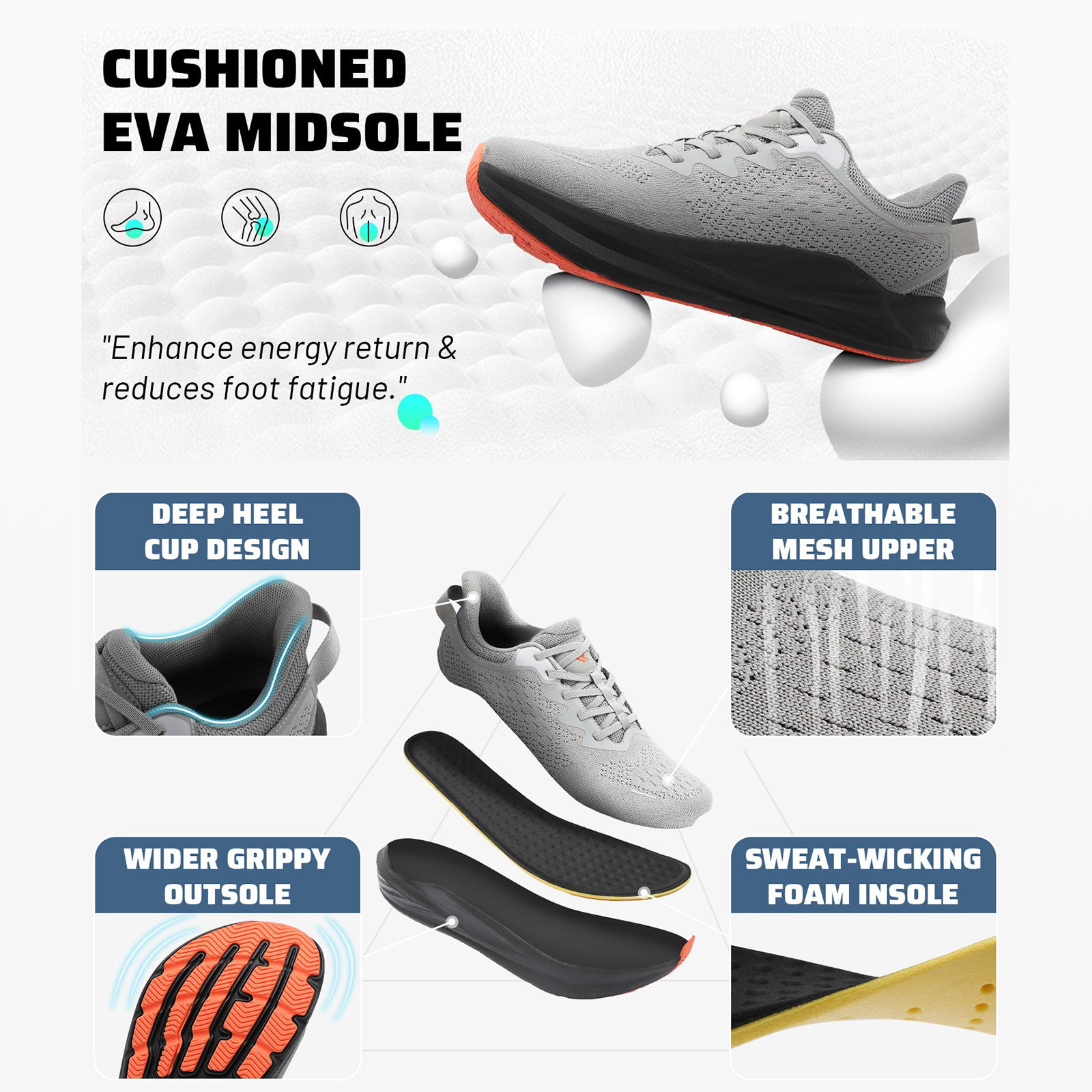 Barerun Men's Wide Toe Box Slip-On Walking Shoes photo 5