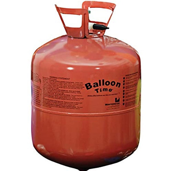 Disposable Helium Tank, 15 Cubic Feet, 50 Assorted Latex Balloons