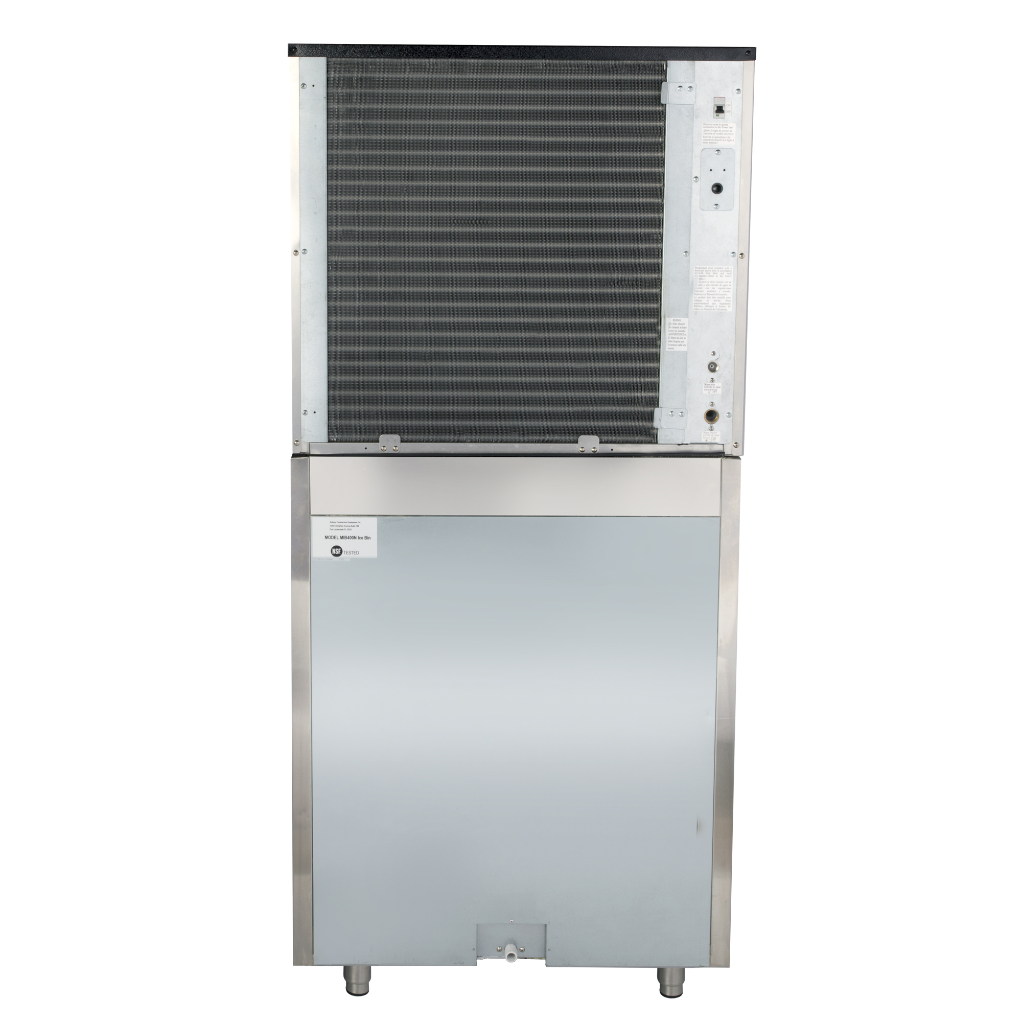 Maxx Ice Intelligent Series Modular Ice Machine, 30"W, 521 lbs, and Storage Bin, 30"W, 470 lbs, in Stainless Steel (MIM500N-B470)