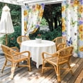 thumbnail image 4 of Outdoor Curtains for Patio Waterproof, Spring Floral Outdoor Privacy Panels Grommet, Hydrangea Sunflowers Butterflies Watercolor Blackout Outside Curtains for Porch/Cabana 54"x108", 2 Panels, 4 of 8