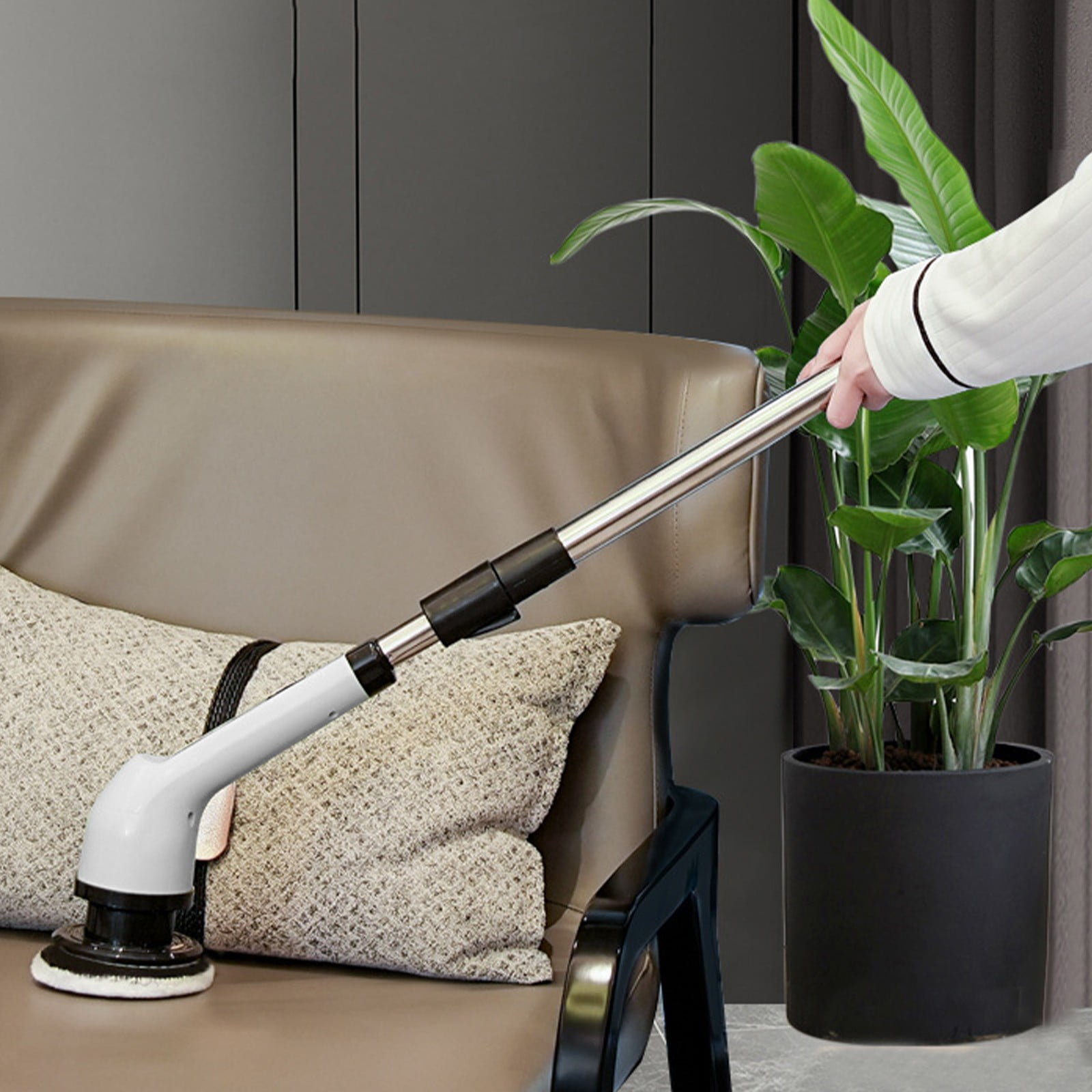 Wireless Electric Scrubber with 9 Brush Heads, Extendable Cleaning Brush for Bathroom, Kitchen, Tile, and Mop, Power Scrubbers for Stains, Deep Cleaning, USB Rechargeable and Multi-Speed