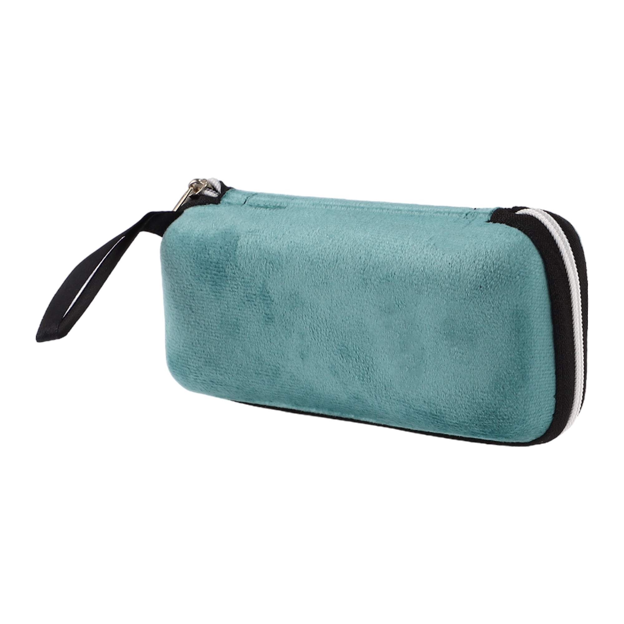 Unique Bargains Zipper Sun Eyeglasses Bag Portable Eyeglasses Storage Case Lake Blue