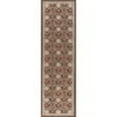 thumbnail image 3 of Transitional 2x11 Area Rug (2'3'' x 11') Floral Brown, Beige Indoor Runner Easy to Clean, 3 of 7