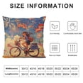 thumbnail image 5 of Creowell Cushion Case Outdoor Home Decor 4th of July Independence Day Pillow Cover 4th July Celebration Retro Girl Ride Bicycle Fireworks Decorative Pillow Home Sofa Decor Pillowcase White, 5 of 5
