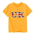 thumbnail image 5 of Chemisier à Manches Courtes à Col Rond Imprimé Drapeau Britannique pour Enfants, Tissu en Polyester, Tenue Décontractée pour l'École, Coupe Douce et Confortable, Haut Estival et Printanier Respirant, Lavable à la Machine, 5 of 5