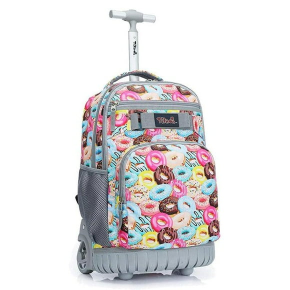 Tilami Rolling Backpack 19 inch Wheeled Cute LAPTOP Boys Girls Travel School Student Trip,Surfing