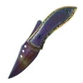 thumbnail image 2 of TheBoneEdge 7" Multi Color Damascus Blade Folding Knife Hand Made With Pouch, 2 of 2