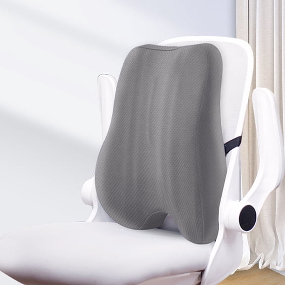 Lumbar Support Pillow for Office Chair, Memory Foam Back Cushion with Adjustable Straps, Breathable Cover for Back Pain Relief, Car Seat and Home Use