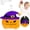 Purple, variant on Pumpkin Keychain Plush Pumpkin Keychains Halloween Keychains