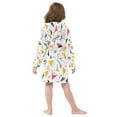 thumbnail image 7 of FORMRS Niños Bathrobe Unisex Hooded Robe Soft Plush Pajamas Sleepwear, Size 4-6T, White Triangles, 7 of 7