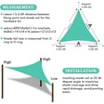 thumbnail image 6 of NAWAY Triangle Custom Sun Shade Sail 24'X24'X33.9' Permeable Canopy Sand for Patio Garden Yard Deck Pergola,Turquoise, 6 of 7