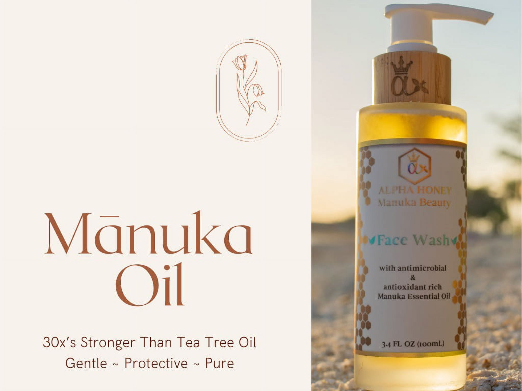 Manuka Honey Oil Cleanser (for face & body) now with PAPAYA SEED