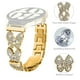 thumbnail image 2 of For Garmin Forerunner 255 Music Metal Band Butterfly Rhinestones Decor Watch Strap - Black, 2 of 4