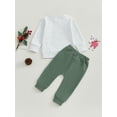 thumbnail image 3 of Suealasg Little Girl Boy Christmas Outfits Set 6M 1T 2T 3T 4T 5T Kids Long Sleeve Excavator Tree Letters Print Sweatshirt Sweatpants 2Pcs Casual Fall Clothes for Toddler Boy Girl, 3 of 7