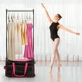 thumbnail image 6 of Dance Bag Suitcase with Garment Rack, 23" Foldable Duffle Rolling Bag for Dance,Travel, Gym,Sport with Wheeled Upright Luggage Closet for Women - Black, 6 of 6