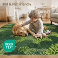 thumbnail image 4 of ODIKA 8'x10' Washable Area Rug Golf Koi Tufted Forest Woodland Scattered Foliage Abstract Clusters for King Size Bedroom Under Bed, Master Suite, Non-Shedding, Easy Care, 4 of 7