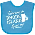 thumbnail image 3 of Inktastic Someone in Rhode Island Loves Me Boys or Girls Baby Bib, 3 of 4