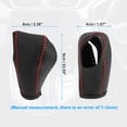 thumbnail image 6 of Black Car Faux Leather Gear Shift Knob Cover Transmission Shift Boot Lever for Honda HR-V 2016-2021 Red Stitches, 6 of 6