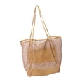 thumbnail image 5 of Tote Mesh Beach Tote Stylish Casual Portable Lightweight Durable Shoulder Handbag Hobo Pouch for Travel Gym Summer Vacation Street Khaki, 5 of 7