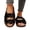 Black, variant on Women Slippers Open Toe Soft Cushioned Sole Indoor Outdoor Warm Winter Slide Scuff Slipper