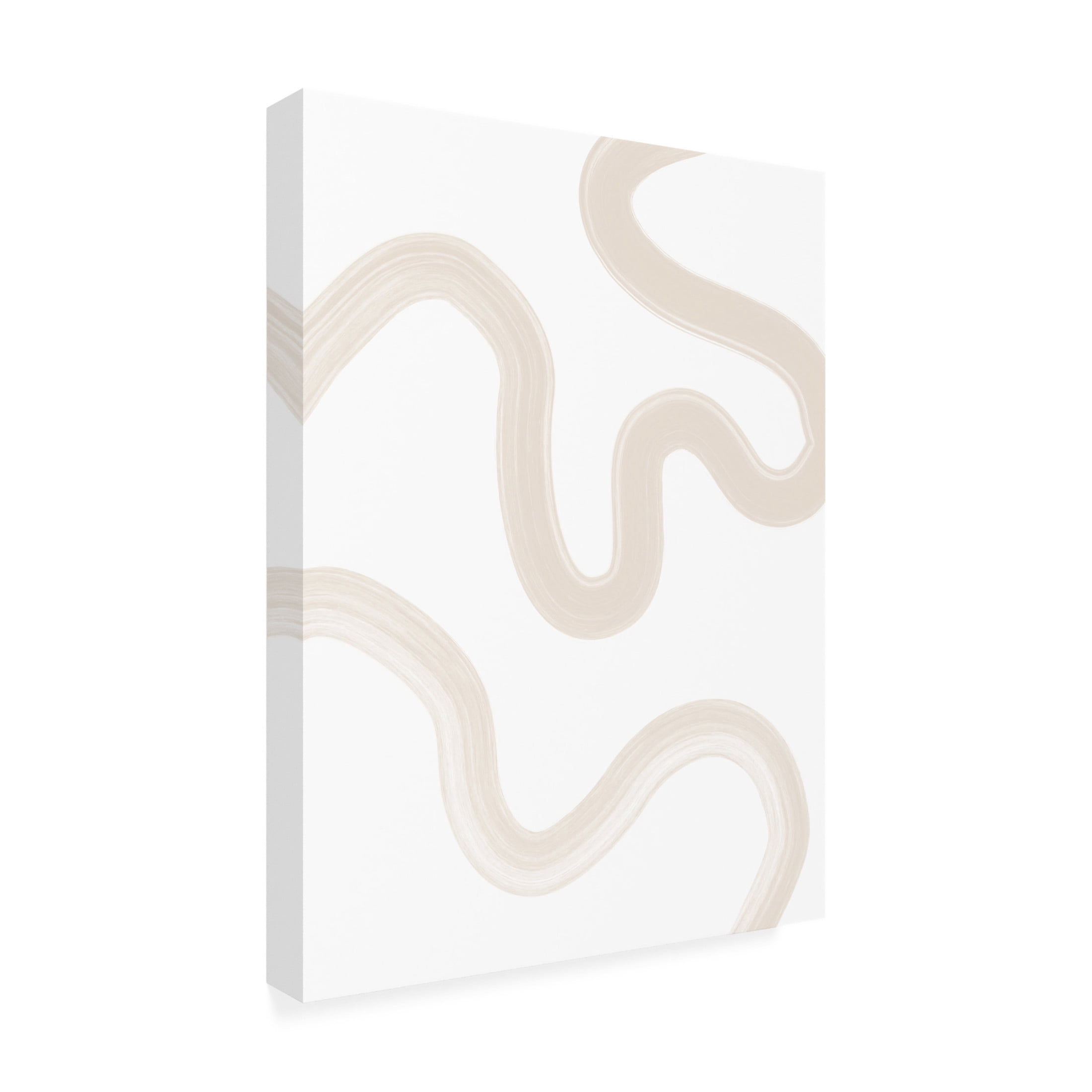 Trademark Fine Art Elena Ristova Beige Brush Stroke Poster No.2 Canvas Wall Art