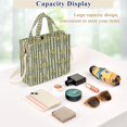 thumbnail image 5 of FORMRS Womens Corduroy Tote Bag Crossbody Shoulder Purse Handbag with Detachable Strap, Green Stripe Flowers, 5 of 7