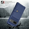 thumbnail image 6 of Jiahe Cover For Google Pixel 7 Hybrid Rugged Shockproof Card Pockets PU Leather Kickstand Magnetic Car Mount Case Cover,Darkblue, 6 of 7