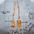 thumbnail image 4 of Vivanta Vintage Gold Tin Bells – Christmas Ornaments, Wind Chimes Making Bell, DIY Crafts, Farmhouse Décor – Set of 10, 4 of 9