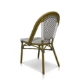thumbnail image 5 of Source Furniture Paris Resin Wicker Patio Dining Side Chair in Gray & White, 5 of 6
