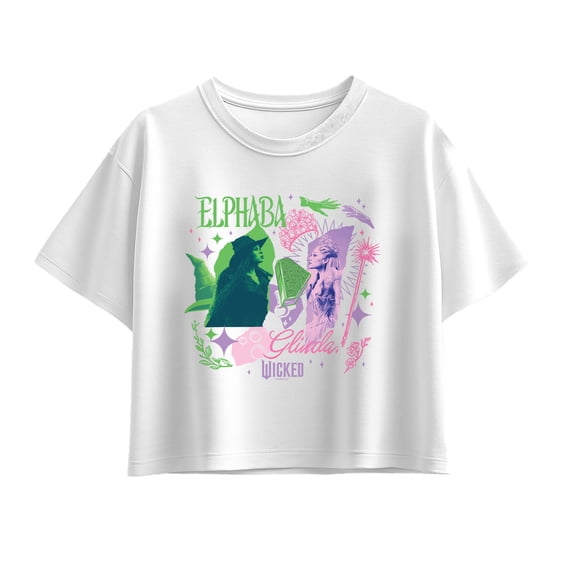 Wicked - Scrapbook Elphaba and Glinda - Youth Girls Boxy T-Shirt