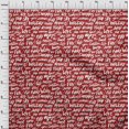 thumbnail image 4 of oneOone Velvet Red Fabric Text Sewing Craft Projects Fabric Prints By Yard 58 Inch Wide-VB, 4 of 5