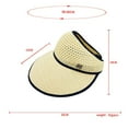 thumbnail image 2 of WREESH Women's Packable Visor Sun Hat Protection Rays, Stylish Wide Summer Hats Beige, 2 of 4