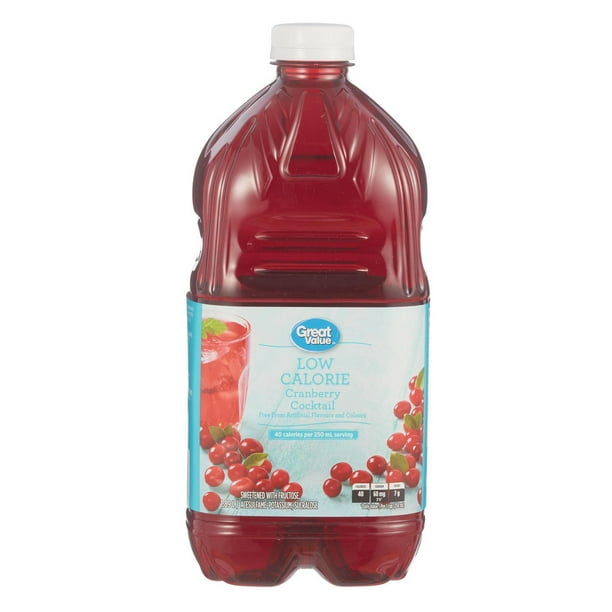 Great Value Light Cranberry Cocktail, 1.89 L - Walmart.ca