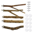 thumbnail image 2 of 5 piezas de madera para pájaros, soporte de percha, de juguete, árbol, tenedor, parque infantil, escalada para ardilla, periquitos, 15cm Salvador Juguetes para pájaros, 2 of 5