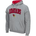 thumbnail image 2 of Men's Colosseum Heather Gray Illinois State Redbirds Arch & Logo 3.0 Pullover Hoodie, 2 of 3