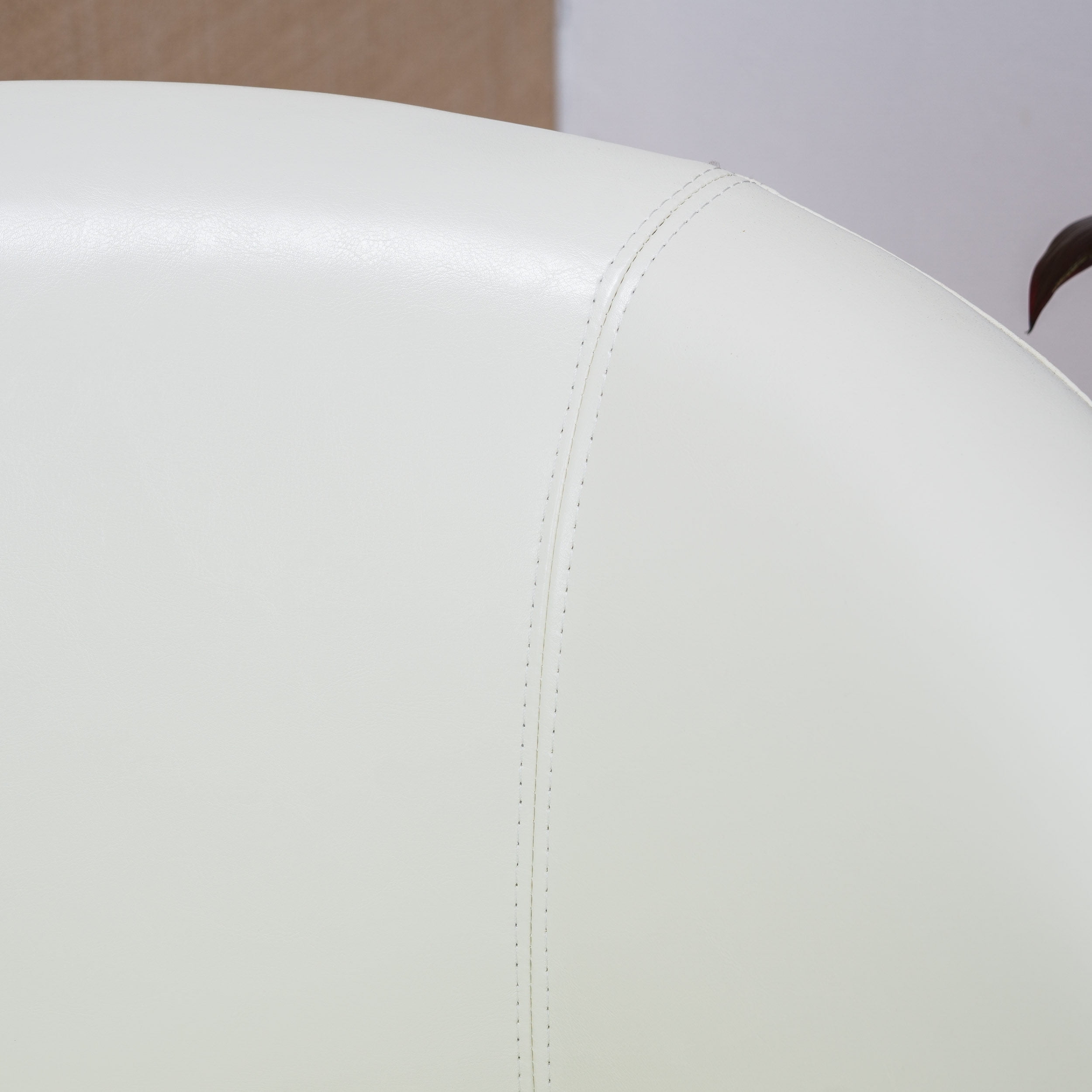 Souta Faux Leather Off-White Swivel Club Chair