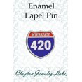 thumbnail image 4 of Interstate 420 Marijuana Weed THC Hard Enamel Lapel Pin, 4 of 7