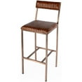 thumbnail image 3 of Butler Specialty 29.25"H Iron Metal Frame And Leather Seat Barstool - Dark Brown, 3 of 9