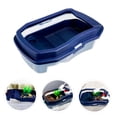 thumbnail image 4 of RENACLIPY 1Pc Blue Turtle Habitat Tank with Feeding Area and Drying Platform for Healthy Pets, 4 of 7