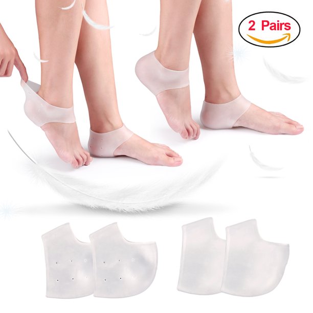 2Pcs Silicone Moisturizing Gel Heel Foot Socks Cracked Repair Skin Care
