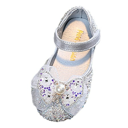 

NIUREDLTD Autumn Toddler Girls Shoes Thick Sole Leather Shoes Dance Performance Shoes Round Toe Buckle Dress Shoes Size 36