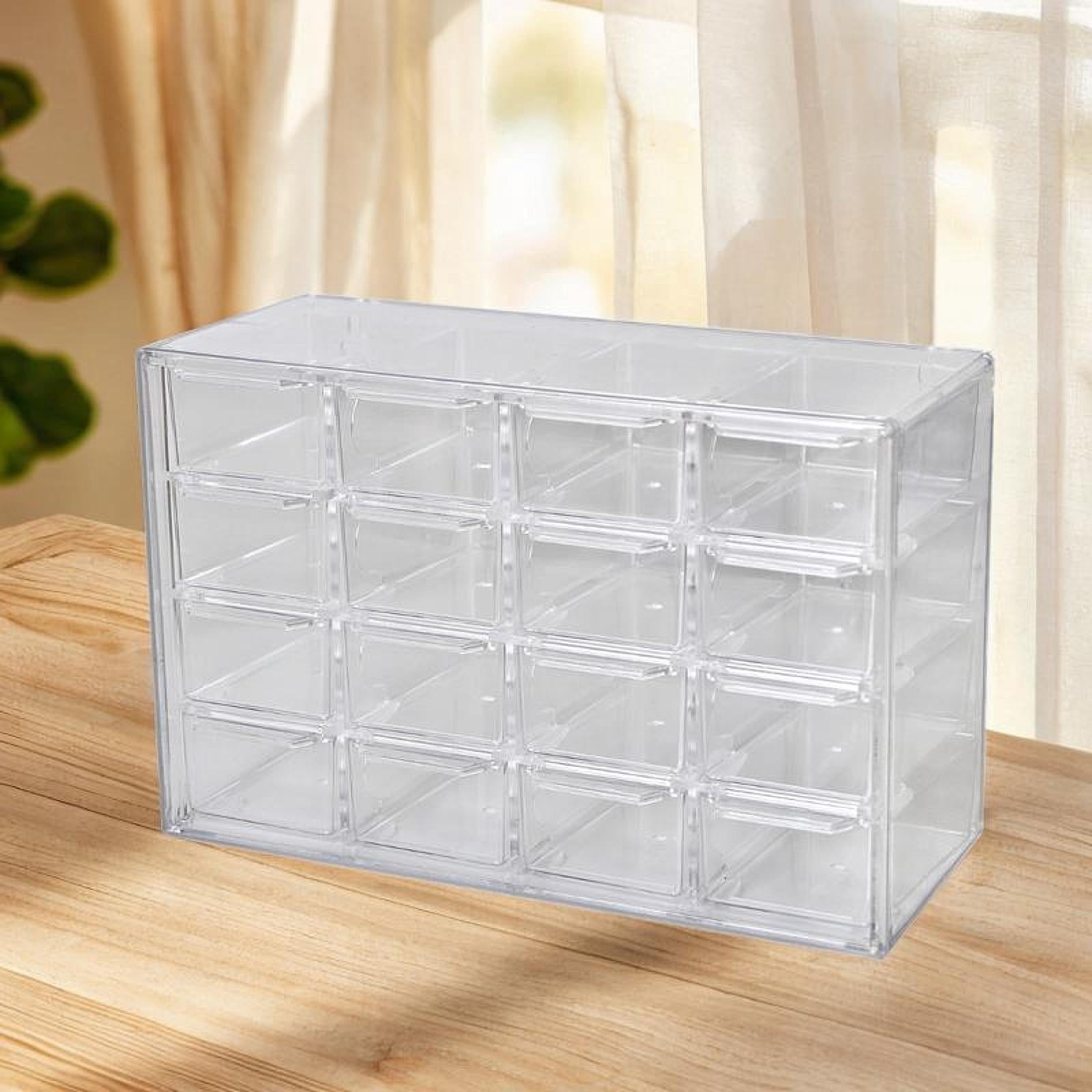 QccHieUs Mini Drawer Organizer Beads Organizer Box 16 Compartments for Organizing Desktop