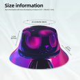 thumbnail image 3 of Fotbe Neon Toy Cat Reflections Sombrero Tipo Pescador con Estampado – Sombrero de Sol de Algodón de Moda para Playa, Golf, Pesca, 3 of 6
