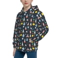 thumbnail image 2 of Pofeuu Rocket Space Print Kids Pullover Hoodies Warm Thick Hooded Sweatshirt with Packet for Boys Girls-Large, 2 of 6